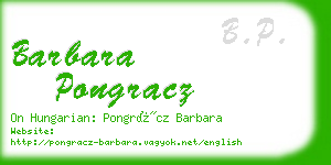 barbara pongracz business card